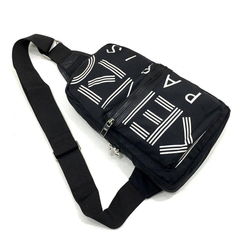 Tas Selempang pria PREMIUM QUALITY (BEST SELLER) Kenzo Crew Logo Crossbody Bag