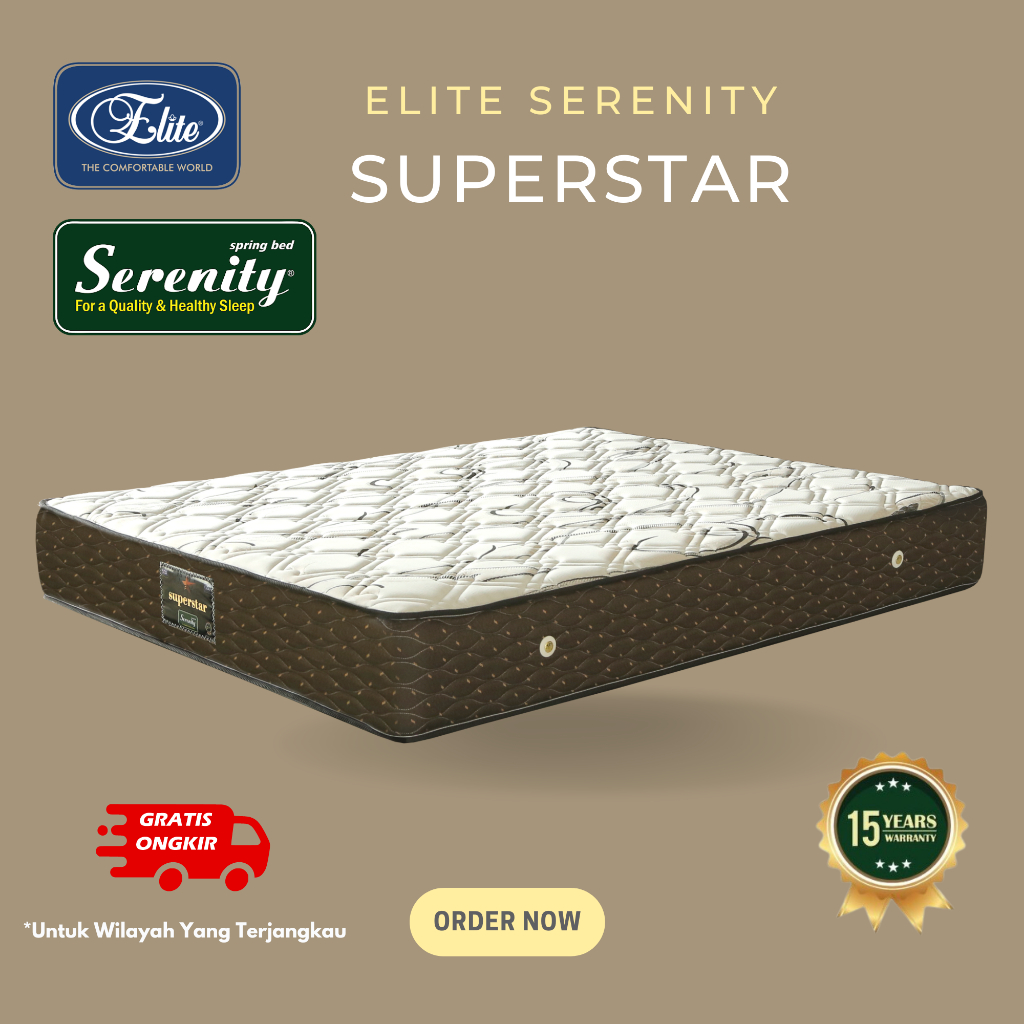 Kasur Elite Serenity Superstar 100x200 Springbed (Kasur Saja)