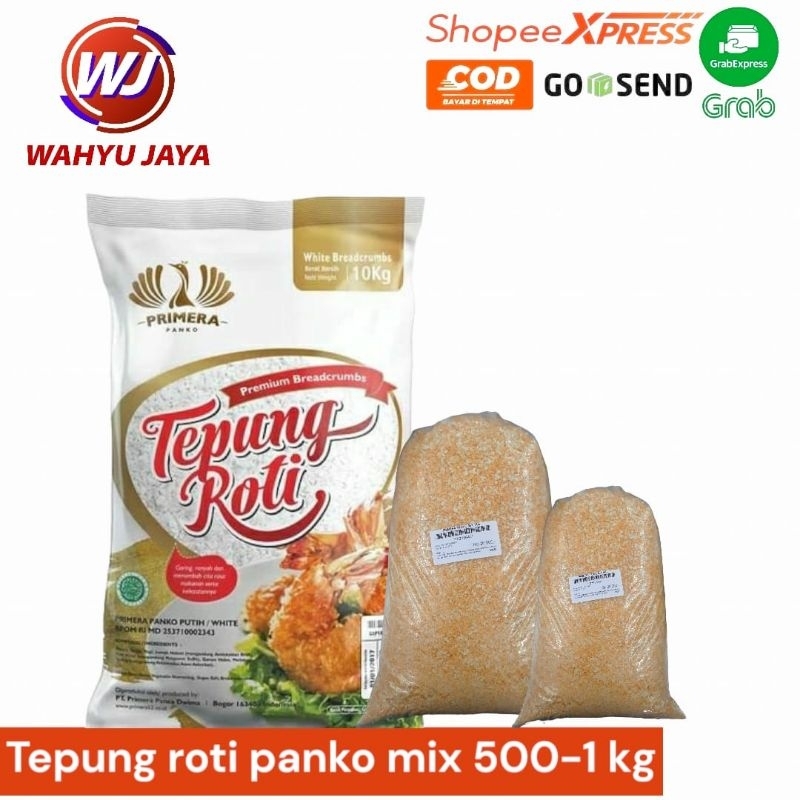 

Tepung Roti Panko Mix Repack Ukuran 500gram-1Kg