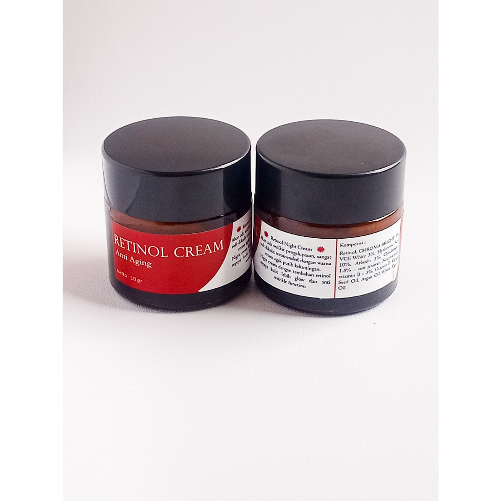 RETINOL NIGHT CREAM || CREAM MALAM RETINOL ANTI AGING UNTUK MENCERAHKAN DAN MEMUDARKAN FLEK HITAM