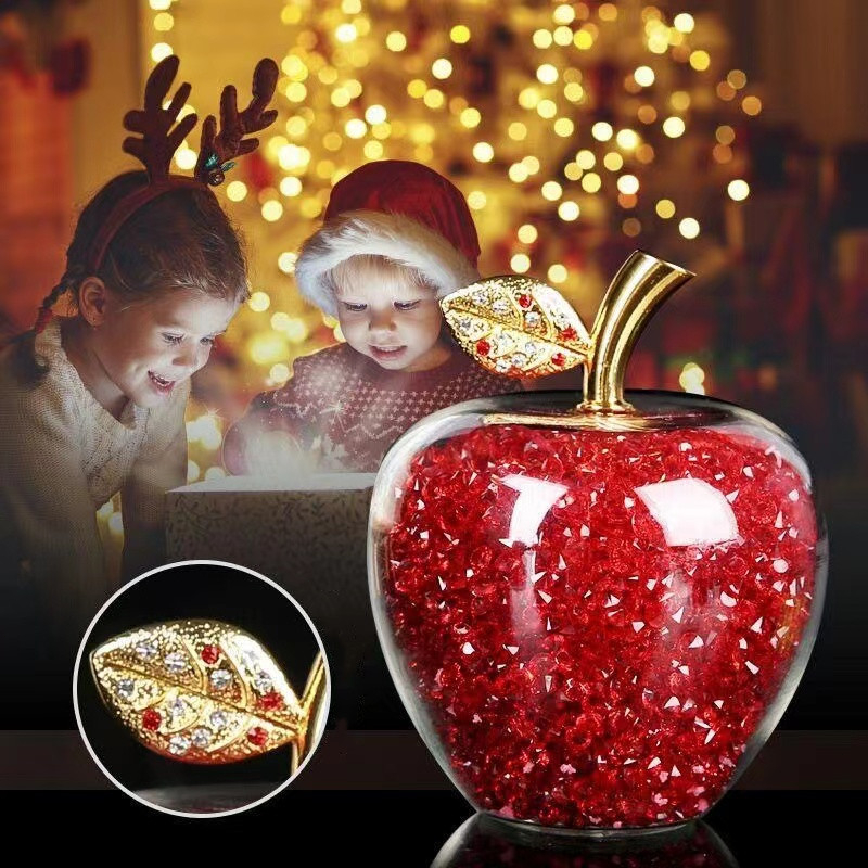 CRYSTAL APPLE DEKORASI NATAL DEKORASI NATAL HARI VALENTINE HADIAH NATAL BUAH NATAL HADIAH NATAL