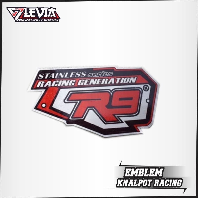 EMBLEM KNALPOT RACING MERK R9 NEW