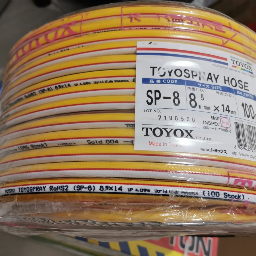 Toyox selang angin kompresor / selang TOYO 8.5mm x 14mm roll 100mtr/selang toyo