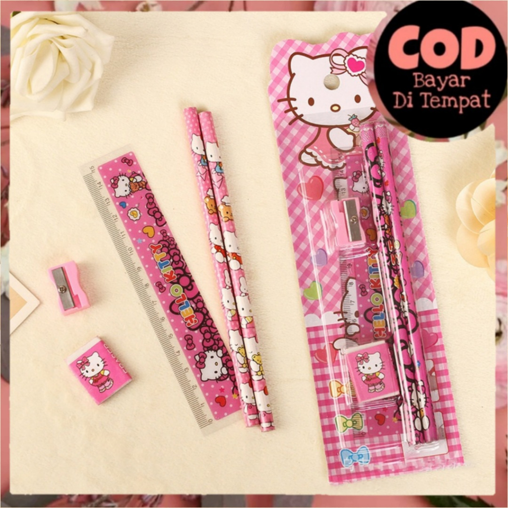 

PENSIL SET 5IN1 PAKET ALAT TULIS PENSIL MINI STATIONERY ALAT TULIS SEKOLAH (DOMESTICO)