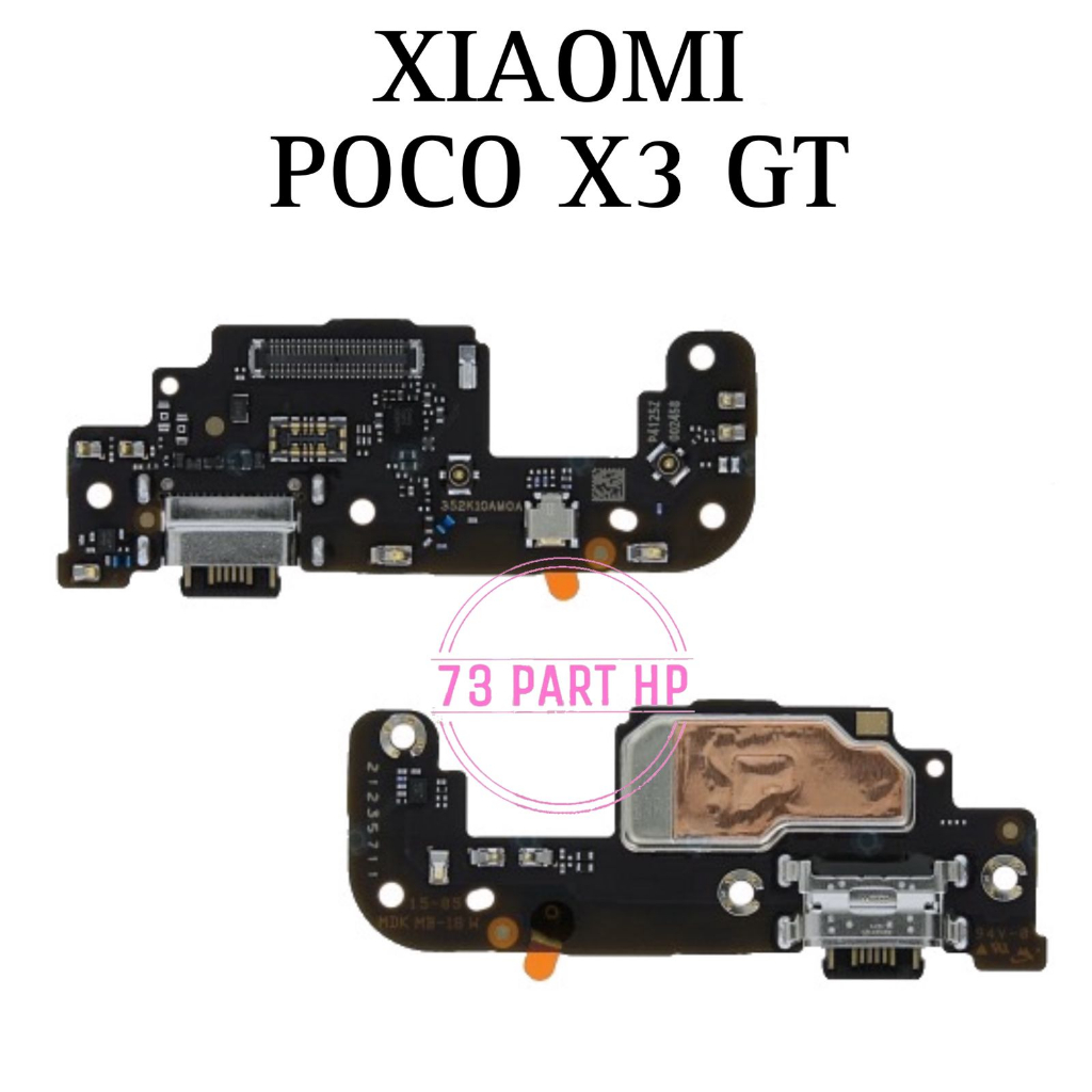 Papan PCB Konektor Charger Cas + Mic Xiaomi Poco X3 GT
