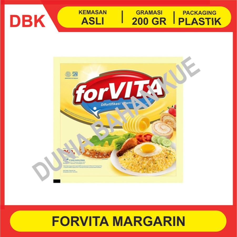 

FORVITA MARGARINE SACHET 200 GR - 1 DUS 60 PCS / MARGARIN FORVITA