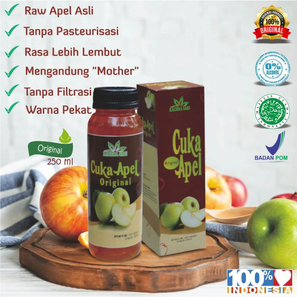 

Sari Cuka Apel Original Murni 250ml Asli Rachma Sari Minuman Kesehatan Herbal Organic Apple Cider Vinegar With Mother