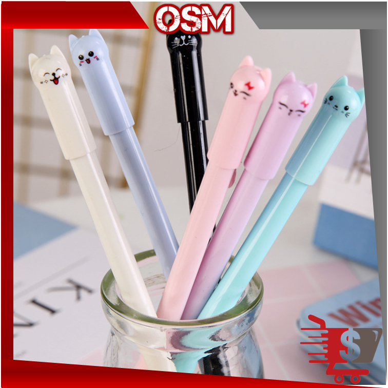 

OSM - S5615 Pena Karakter Motif Kucing Warna Warni / Pena Karakter Meow / Pulpen Karakter Gel Imut / Bolpen Lucu Murah Import
