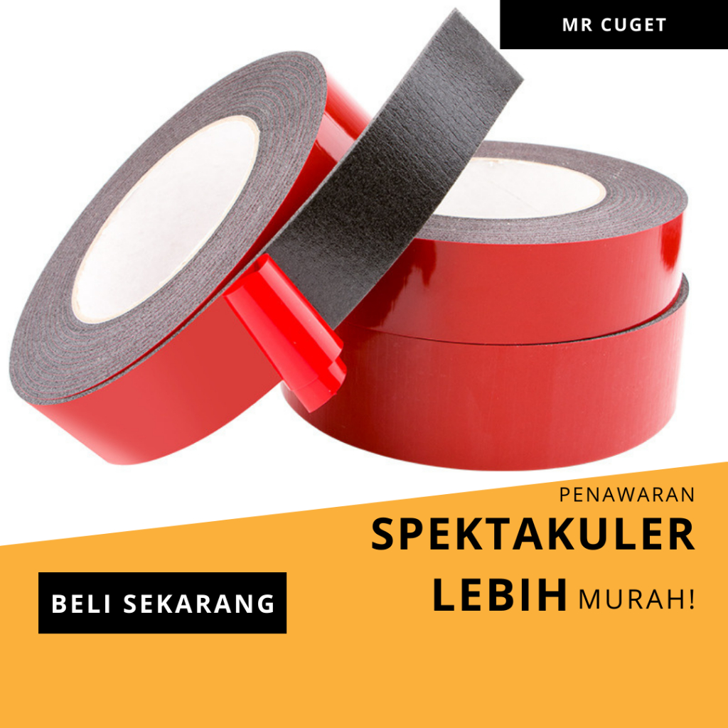 

Lakban Selotip Double Tape Lakban Selotip Double Tape 3 Meter | Perekat Kuat | Selotip 2 Sisi | Pita Perekat Ganda Tahan Lama | Serbaguna | Kualitas Tinggi | Transparan | Hemat | Perekat Industri | Tahan Air