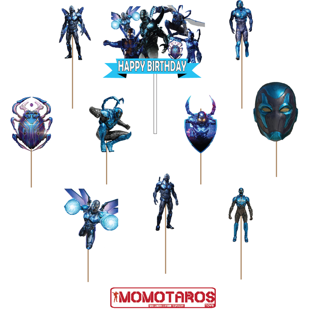 Topper cake Blue Beetle set