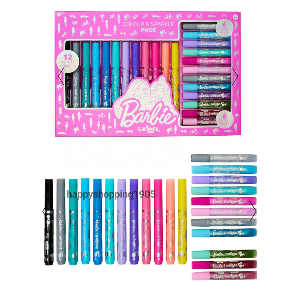 

SMIGGLE BABRBIE SPARKLE MARKER PACK - ALAT TULIS SET SMIGGLE