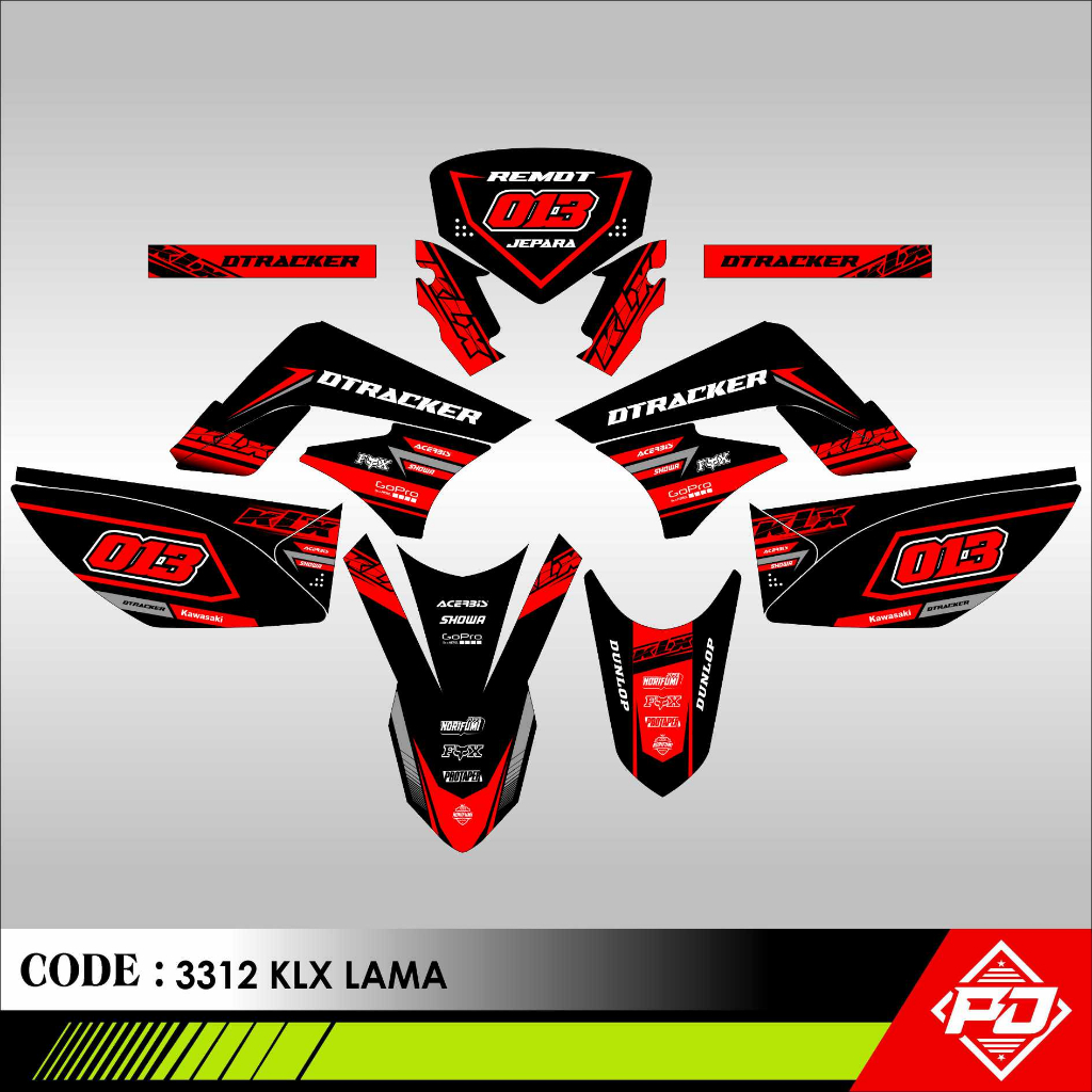 Decal Stiker Motor KLX 150 LAMA / KLX 150 S Full Body Sticker Custom Variasi