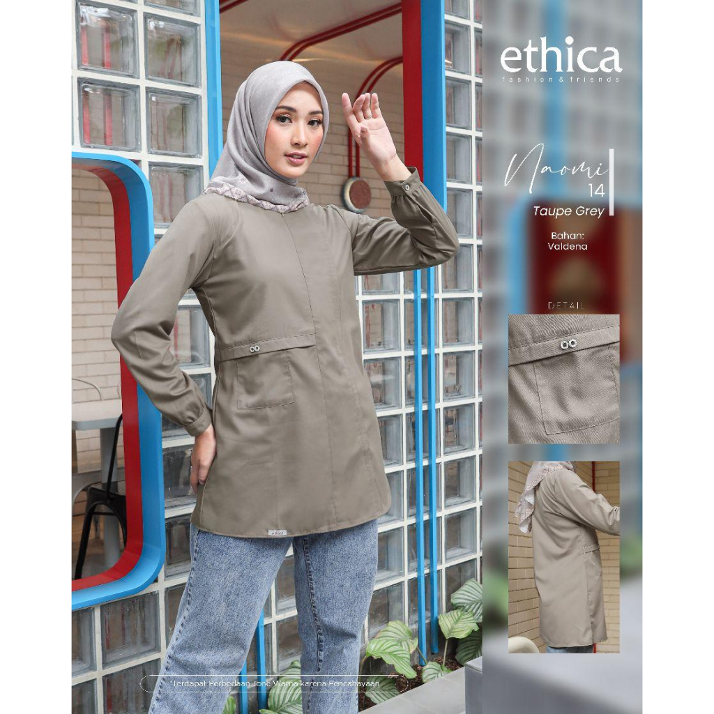Bazar Gercep Baju Tunik Tunic Kemeja Perempuan Naomi 14 by Ethica