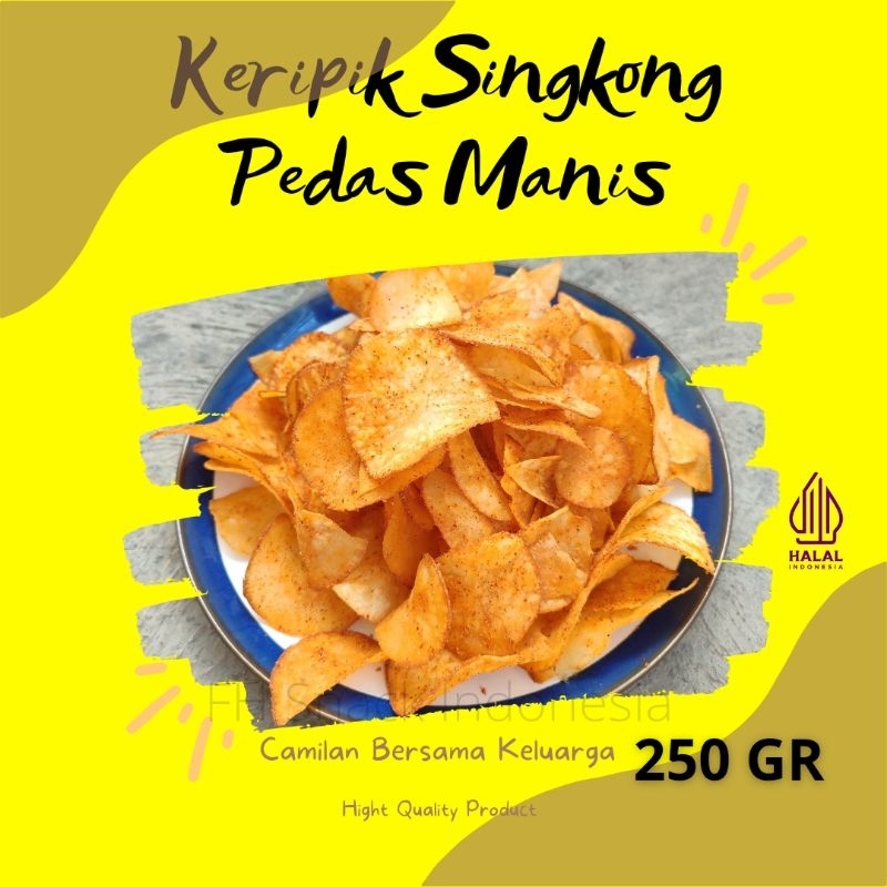 

Keripik Singkong Asin Original 250 Gr | Kripik Singkong Pedas Original | Pedas Manis