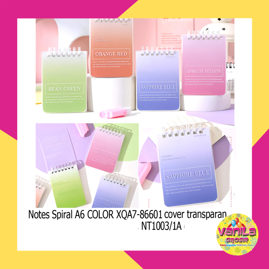 

(1 Pcs) Notes Spiral Atas A6, notebook Ring Motif, diary spiral, notes spiral, buku catatan