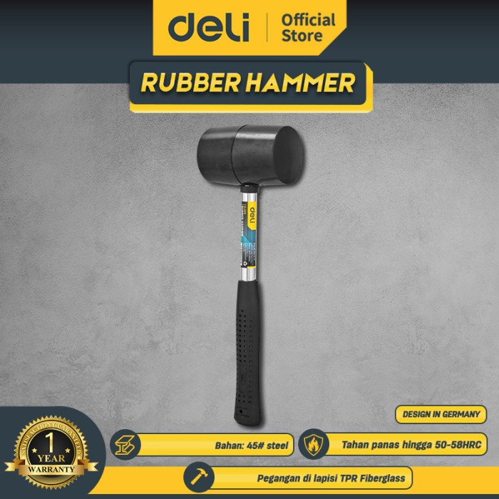 Deli Rubber Hammer / Palu Karet Palu Lantai Keramik 160z EDL5616