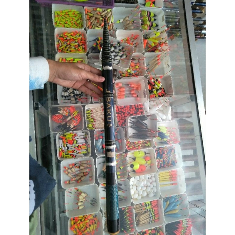 Tegek Kolong Tongkat Pancing Carbon Jibaku