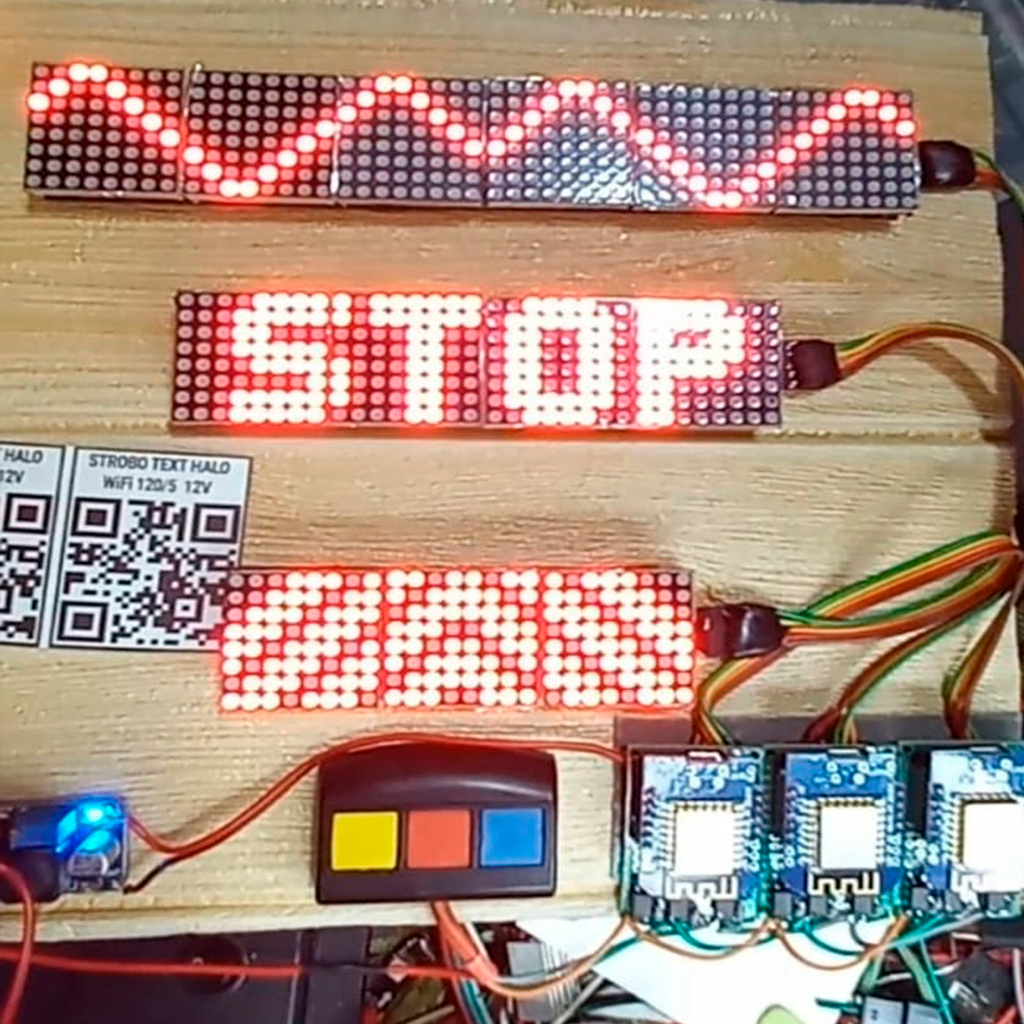 Taillamp Stoplamp Sepeda Motor Dengan Fitur Running Text Dot Matrix