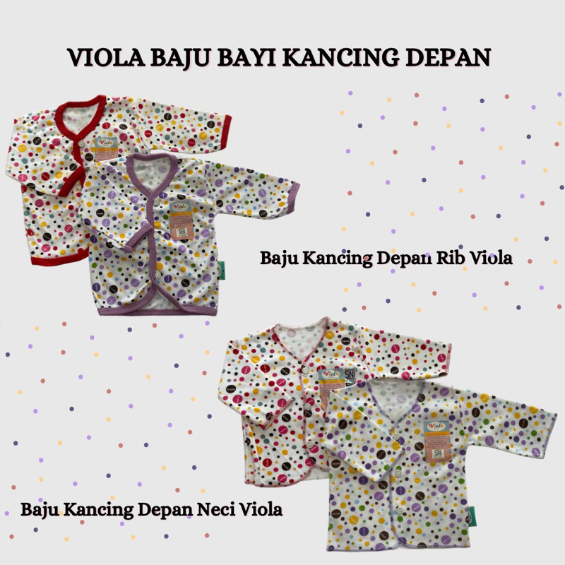 VIOLA Baju Bayi Kancing Depan