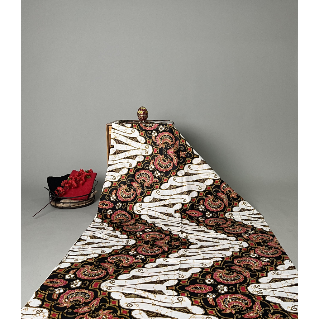 Kain Batik Katun Halus Printing Motif Seno Gede Putihan