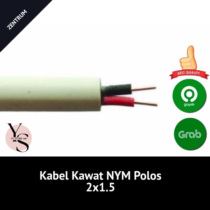 Kabel Listrik Kawat Polos NYM 2 x 1.5 (per meter) 2x1.5