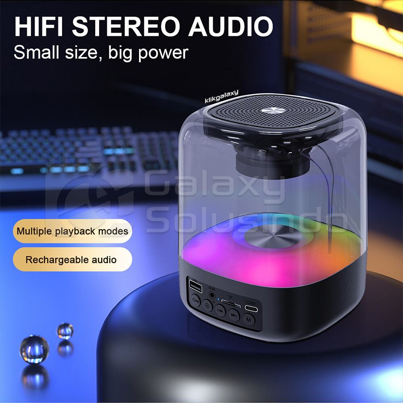 E-3061 Transparan RGB LED Lamp Bluetooth Speaker