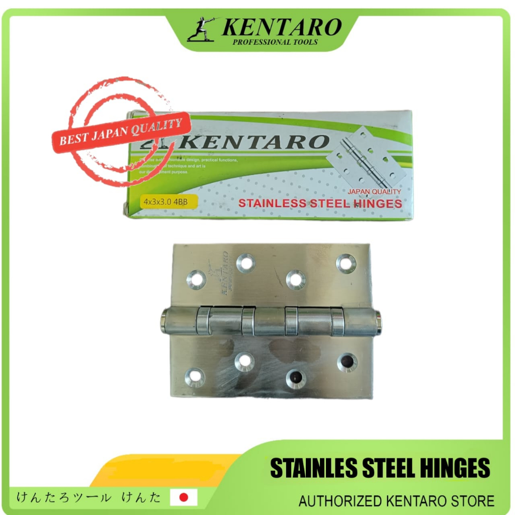 ENGSEL PINTU HINGES STAINLESS STEEL 4 x 3.0 x 3.0  KENTARO JAPAN QUALITY