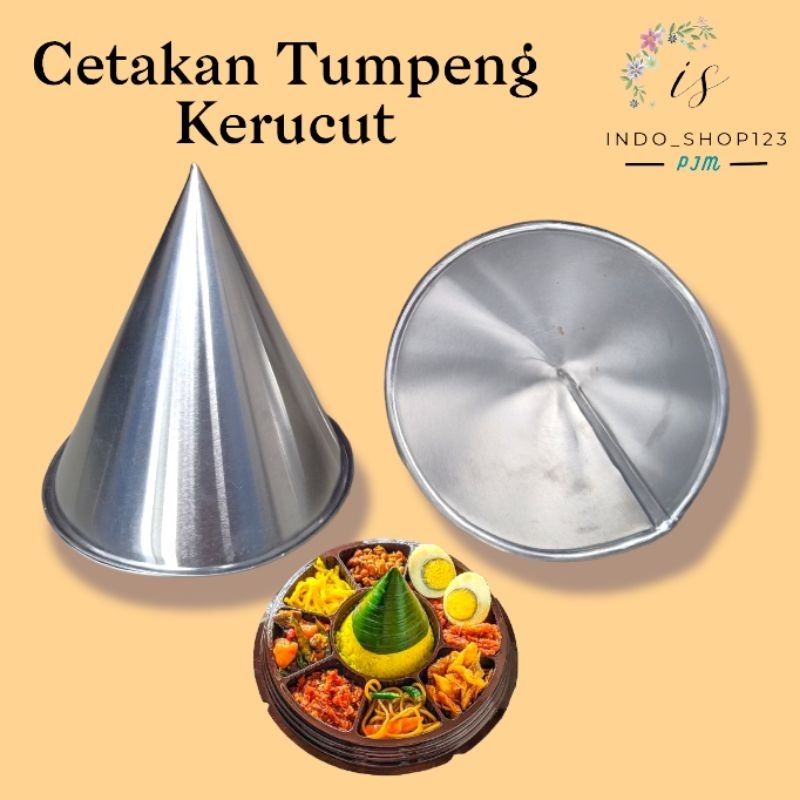 Cetakan Tumpeng KERUCUT MINI ulang tahun mini 17 agustus Loyang Nasi Kuning Uduk aluminium