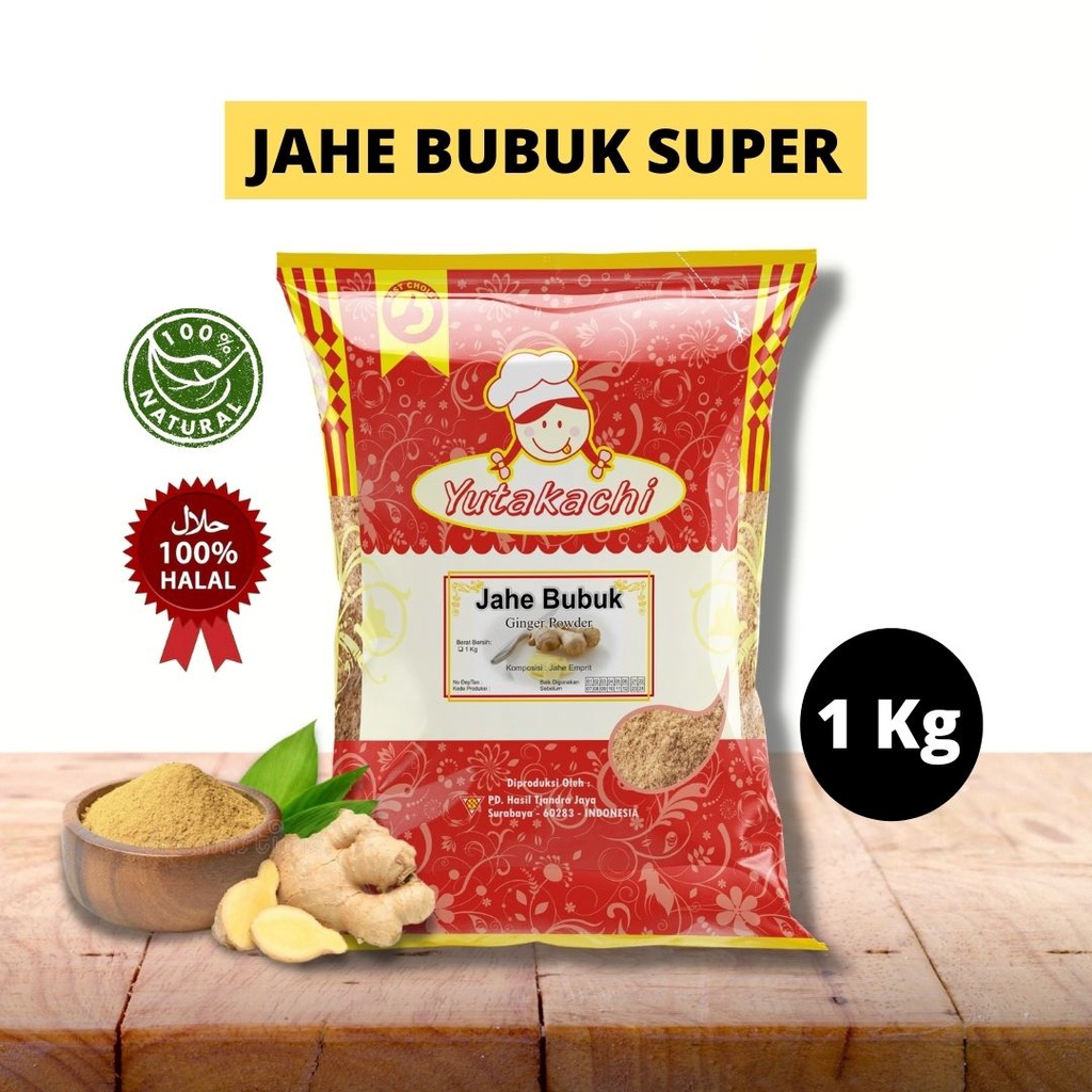 

Jahe Bubuk Super 1 Kg Yutakachi / Premium Ginger Powder / Bumbu Rempah Murni Alami