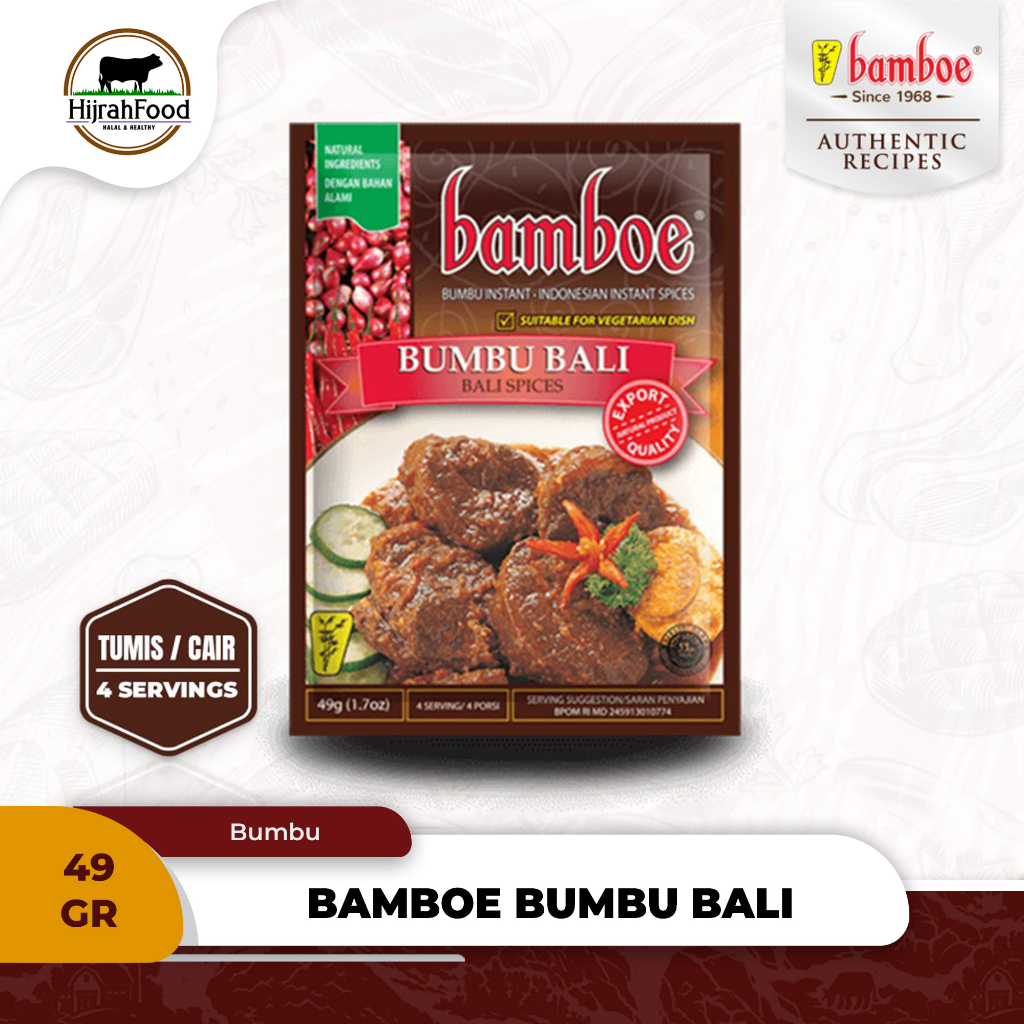 

Bamboe Bumbu Bali Rempah Asli Spice Mix for Balinese Dish 49gr