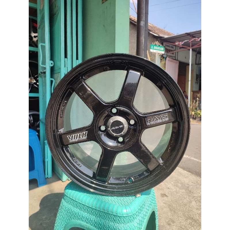 VELG MOBIL TE37 / VOLK RAYS RING 16 PCD 100 HITAM