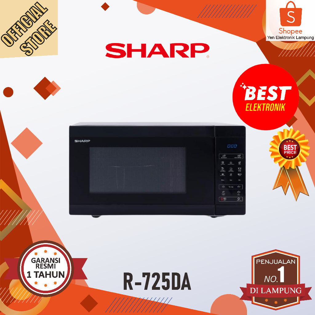 Microwave SHARP R 725DA Grill Oven 25 Liter Grill Microwave