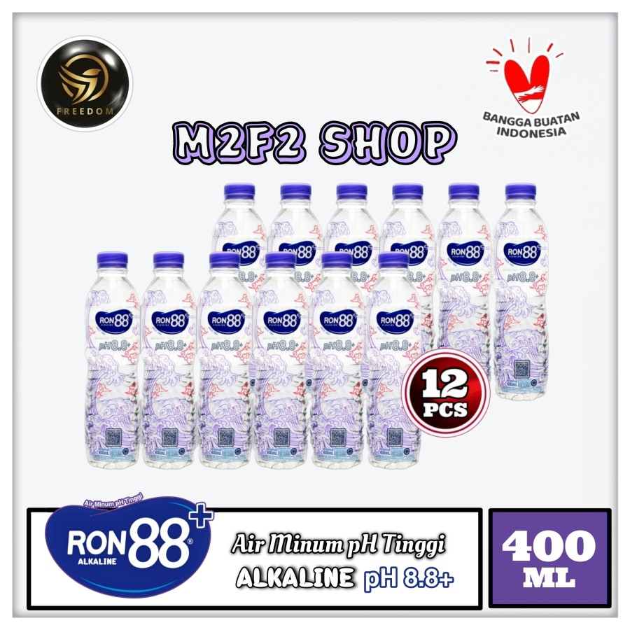 

Air Mineral Water Ron 88 Alkaline pH8.8+ Botol Pet - 400 ml (Kemasan 12 Pcs)