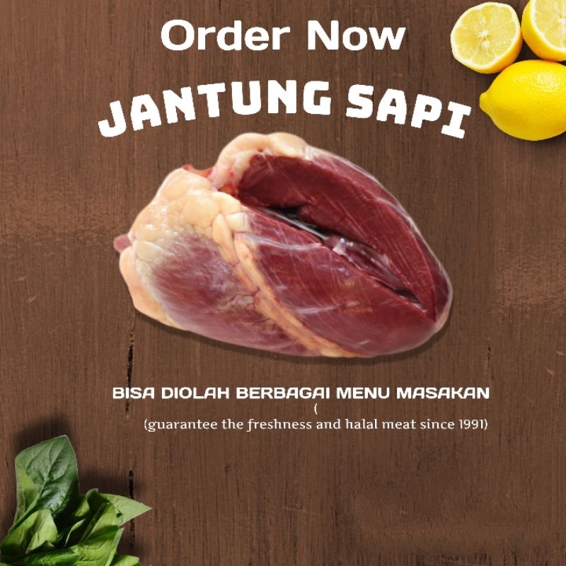 

JANTUNG SAPI 500 GRAM FRESH BUKAN FROZEN DIJAMIN HALAL
