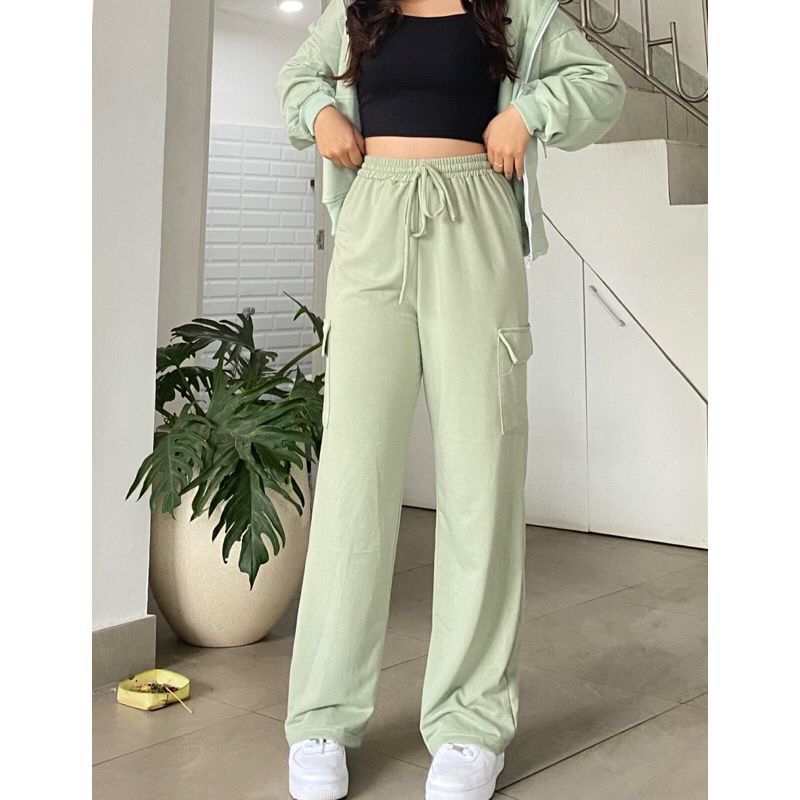 Celana Cargo Wanita Korean style yang lagi viral