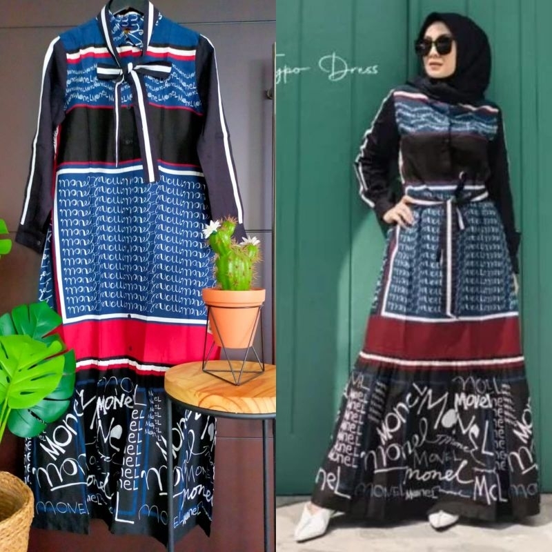 Monel MIX TYPO (dress/terusan/gamis) motif random) @monel_chavians