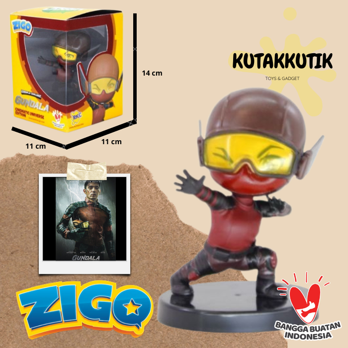 Mainan Action Figure Gundala Figure Zigo Kostum di Film Gundala
