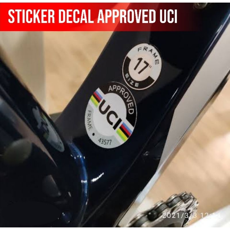 sticker decal frame sepeda MTB dan roadbike UCI