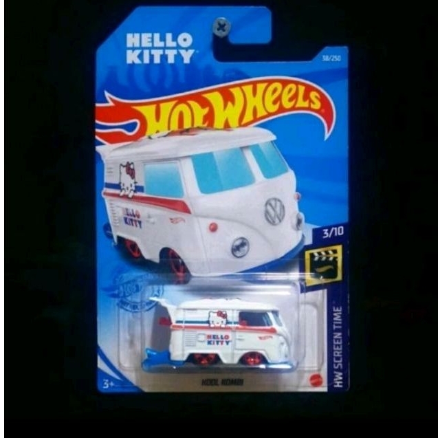 hot wheels kool Kombi hello Kitty card mulus tanpa tekuk dan kerut