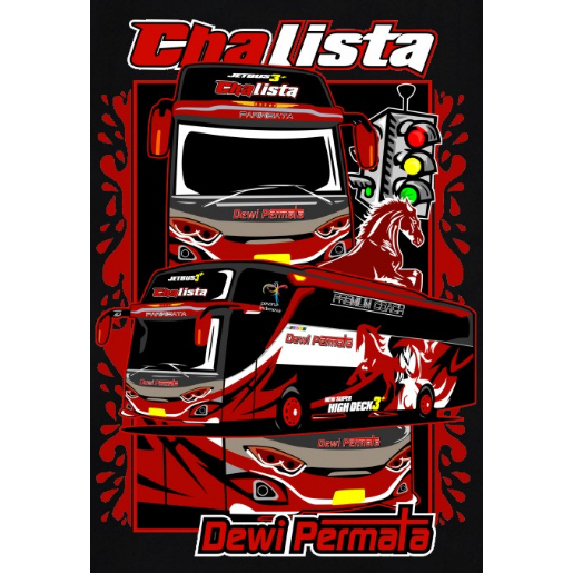 5 PCS STIKER BUSMANIA CALISTA DEWI PERMATA