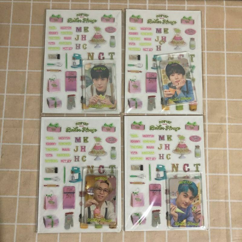 Official Photocard Photo holder & sticker Baker House Jaehyun Doyoung Johnny Mark