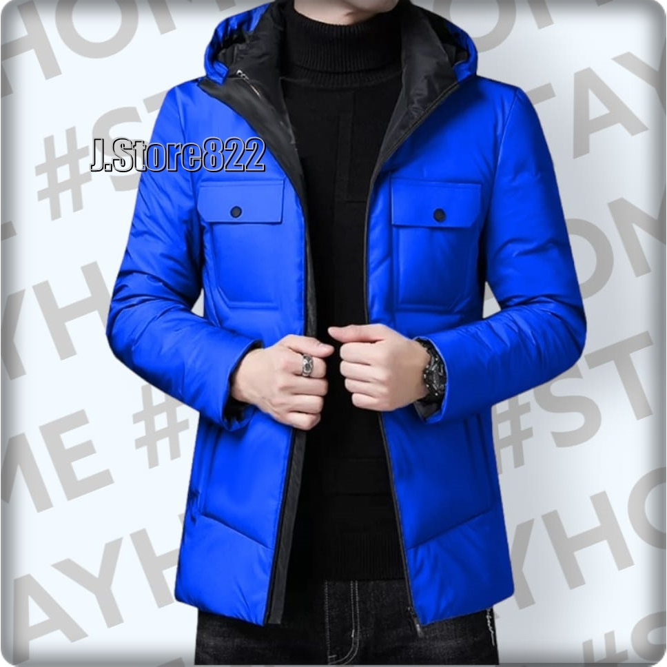 J STORE822 JAKET WINTER MUSIM DINGIN PRIA ANTI ANGIN OUTDOOR KEMBUNG GELEMBUNG TERLARIS  TERBARU