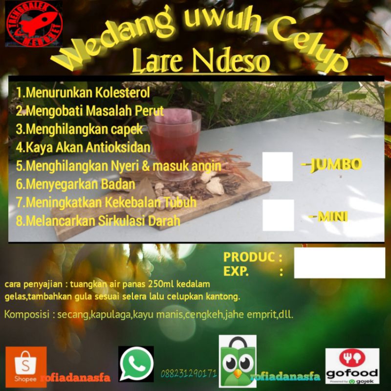 

Wedang uwuh kemasan isi 15pcs