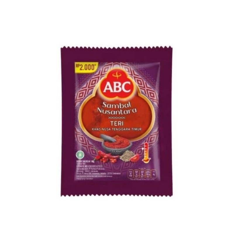 

ABC SAMBAL TERI SACHET 10x18GR