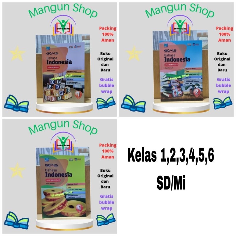 Buku Goals Bahasa Indonesia Kelas 1,2,3,4,5,6 SD Kurikulum Merdeka Grafindo