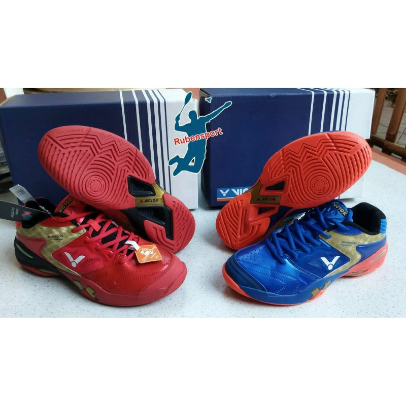 Sepatu Badminton Victor SH P.9200 blue / red - gold