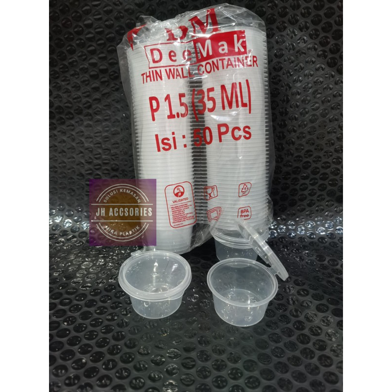 Thinwall DM Sauce Cup 35ml / Cup Sambel 35ml @ 50 pcs