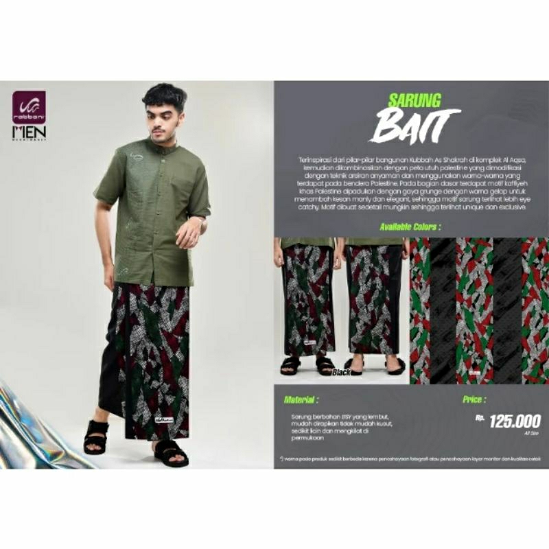 Sarung Bait Rabbani - New Sarung Rabbani Palestine - Sarung Rabbani Palestine Terbaru - Sarung Dewas