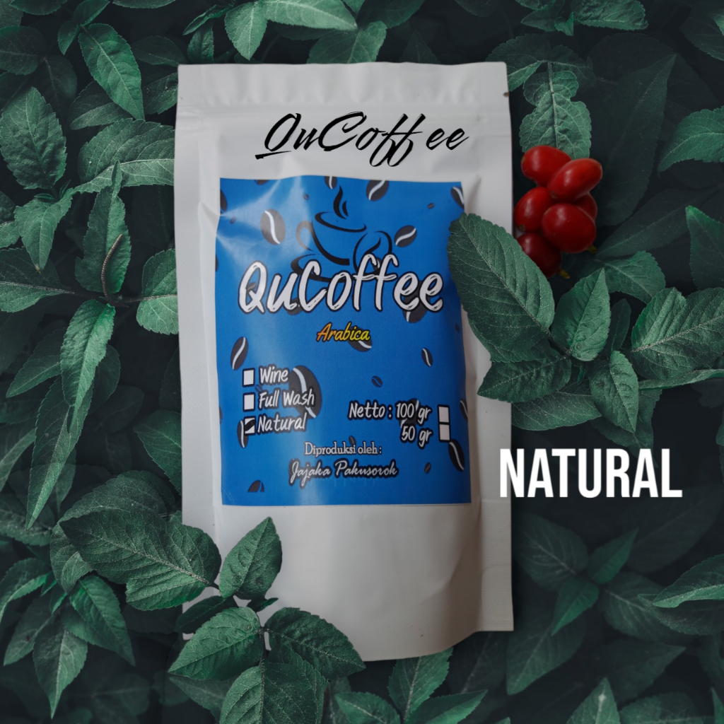 

QUCOFFEE NATURAL 100 GR - KOPI PREMIUM - KOPI ARABIKA BUBUK - AROMA KHAS SPESIAL