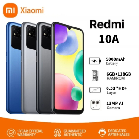 Xiaomi Redmi 10A 6/128GB Smartphone 4G GSM 6.53 inches Baterai 5000mAh